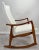 Mid-Century Modern Milo Baughman Style MCM in White Faux Leather Rocking Chair For Sale - Image 3 of 12
