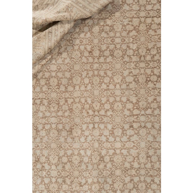 Antique Circa 1910 Hand Knotted Wool Rug, Taupe, 11ft X 14ft 10in For Sale In New York - Image 6 of 10