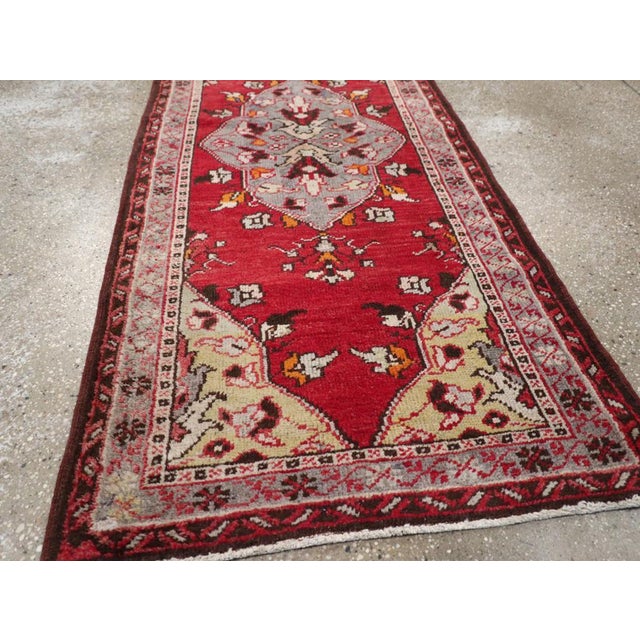 Red Galerie Shabab Collection Mid-20th Century Turkish Anatolian Throw Rug For Sale - Image 8 of 10