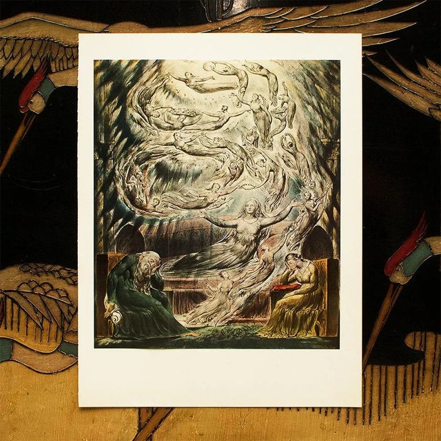 English 1956 After William Blake "The Dream of Queen Katharine", Vintage Full-Color Print For Sale - Image 3 of 8