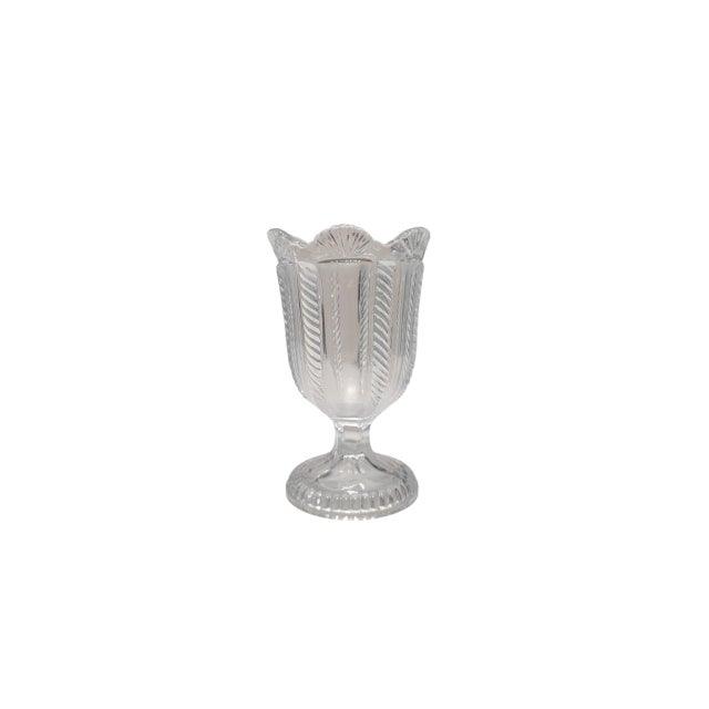 Eapg Boston & Sandwich Glass "Cable" Pattern Spoon Holder (1858) For Sale - Image 4 of 12