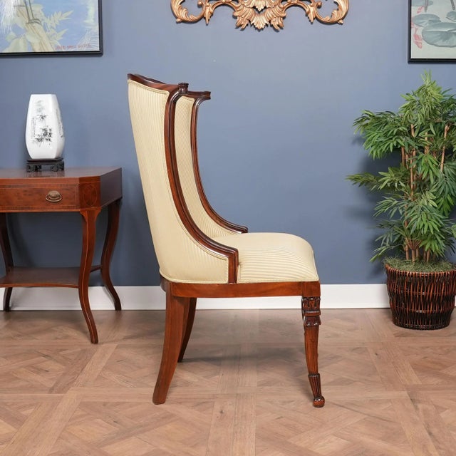Brown American Upholstered Side Chair For Sale - Image 8 of 12