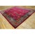1920s Ruby Red Floral Vase Antique Chinese Art Deco Knotted Wool Rug 9' X 11'9" For Sale In New York - Image 6 of 10