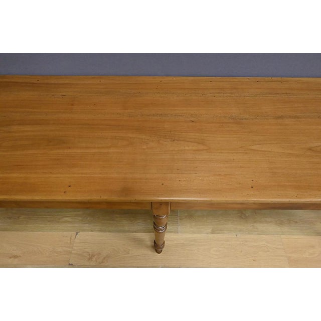 Cherrywood Farmhouse Table, Late 19th Century For Sale - Image 5 of 16