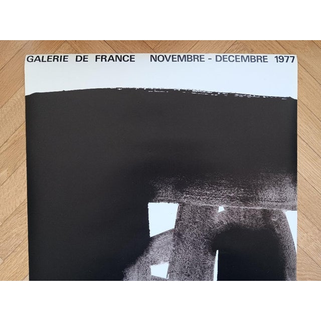 Original Bronzes and Painting Exhibition Poster by Pierre Soulages, 1977 For Sale - Image 4 of 7