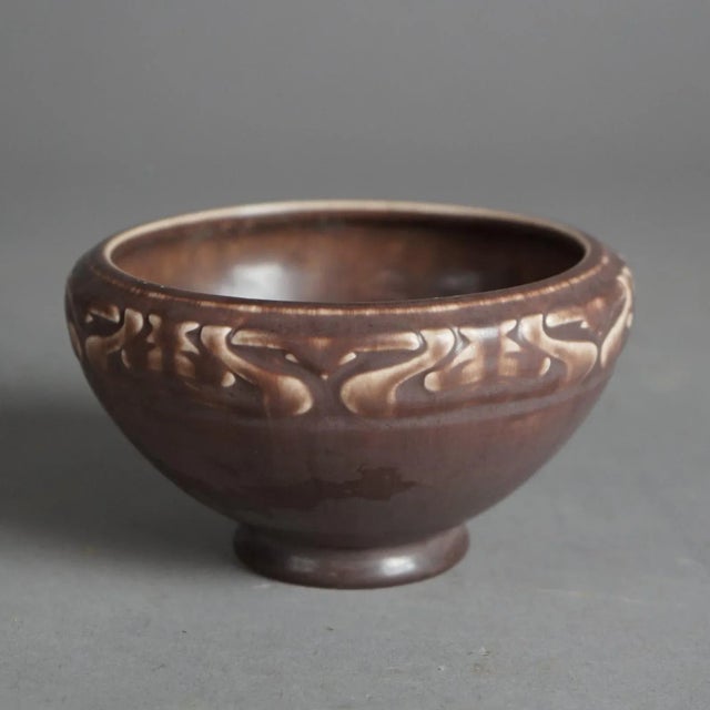 Antique Arts & Crafts Rookwood Art Pottery Bowl Dated 1921 For Sale - Image 6 of 8