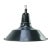 1950s Vintage French Industrial Blue and Black Enamel Pendant Light For Sale - Image 5 of 5