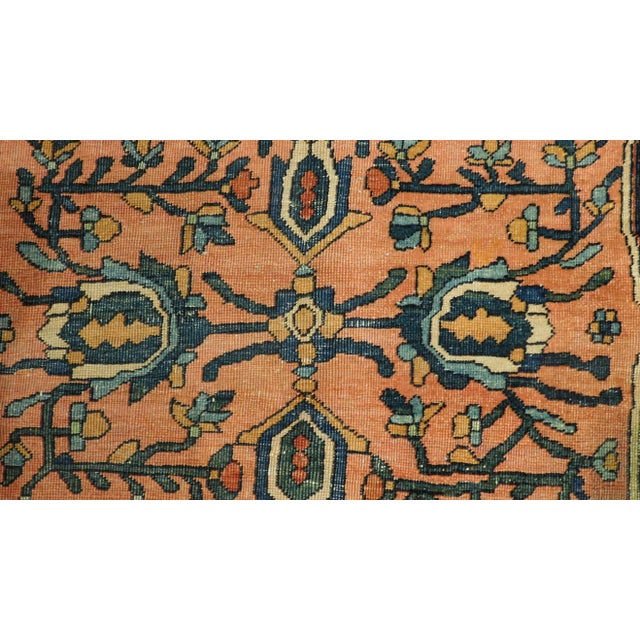 Textile Authentic Antique Hand Knotted Persian Sarouk Farahan Rug - 8'8"x 11'6" For Sale - Image 7 of 13