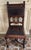 Late 19th Century Set of 3 Antique French Henri I| Walnut Wood & Leather Dining Chairs, Ornate Lion Carvings, Loire Valley, 1880 For Sale - Image 5 of 8