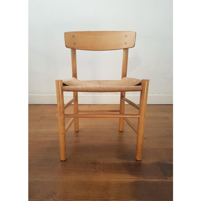 J39 Dining Chairs in Beach & Danish Papercord by Børge Mogensen for FDB Møbler, 1960s, Set of 6 For Sale - Image 14 of 18