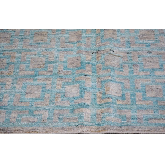 Moroccan Hand Knotted Beni Ourain Rug With Natural Color Organic Wool Soft Texture,8'3"x10'2" For Sale - Image 4 of 5