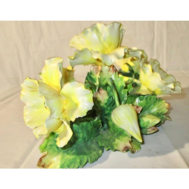 Asparagus 1990s Italian Ceramic Floral Bouquet For Sale - Image 8 of 10