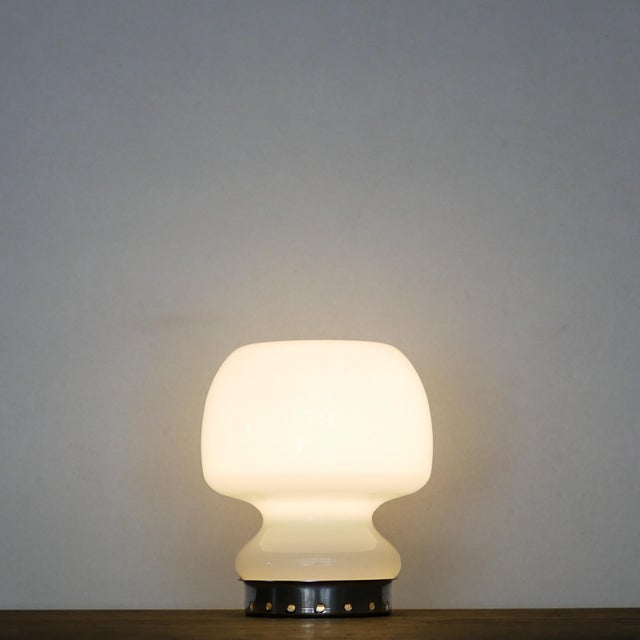 White Murano Glass Mushroom Table Lamp, Italy, 1970s For Sale - Image 8 of 15