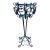 Vintage Black Wrought-Iron Scrollwork Pedestal Plant Stand For Sale