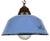 Industrial Blue Enamel and Cast Iron Pendant Light with Glass Cover, 1960s For Sale - Image 18 of 18