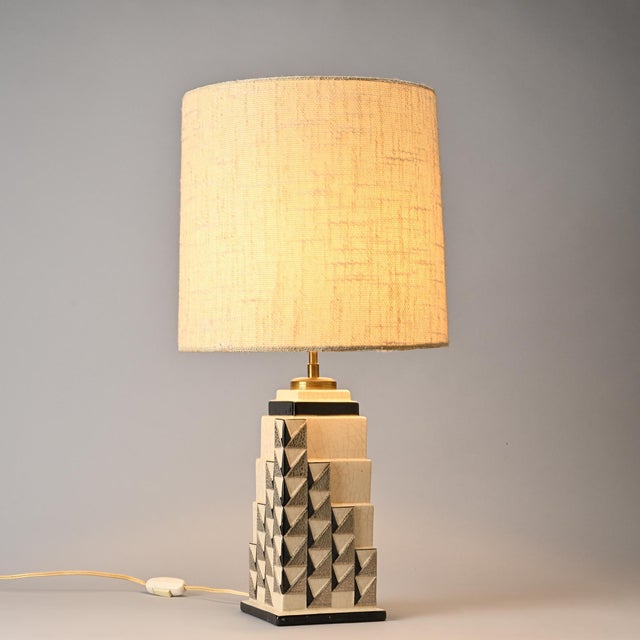 Ceramic Table Lamp by Charles Harva, France, 1930 For Sale - Image 12 of 12