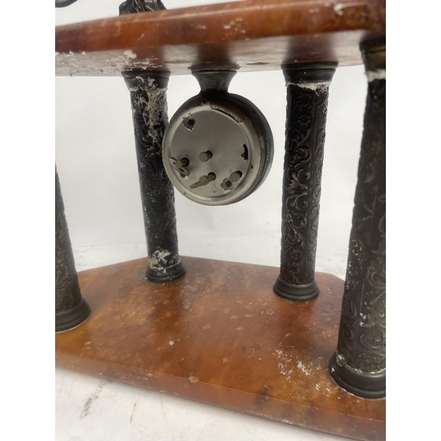 Liberty Clock in Red Marble, 1920s For Sale - Image 13 of 15