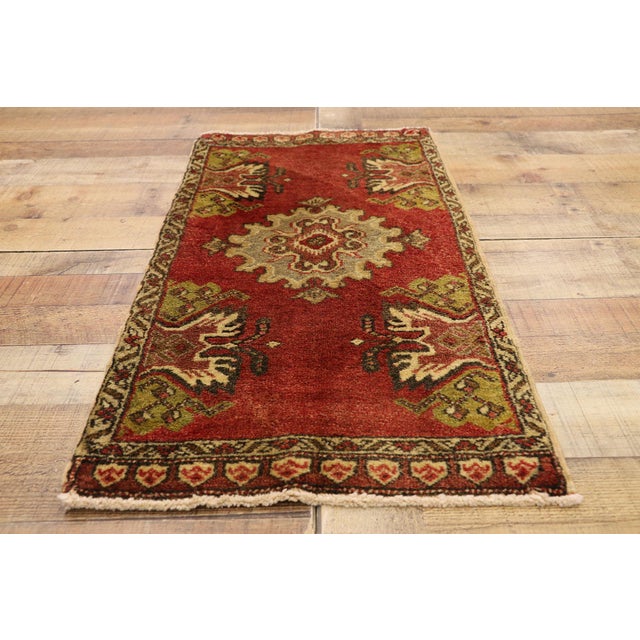 Textile Vintage Turkish Yastik Rug - 01'08 X 03'02 For Sale - Image 7 of 8