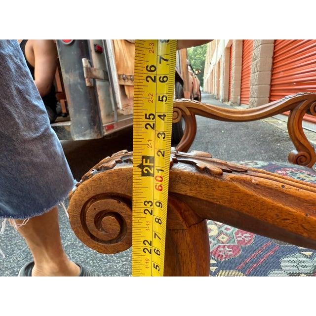 Late 20th Century Vintage French Louis XIII Style Os De Mouton Backless Bench For Sale - Image 13 of 14