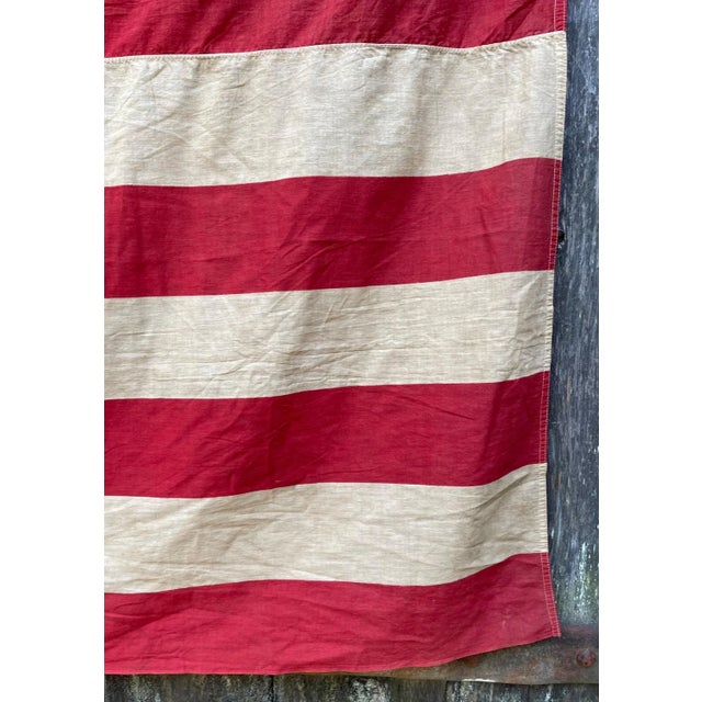 Textile Antique Cotton American Flag Marching Stars Configuration For Sale - Image 7 of 7