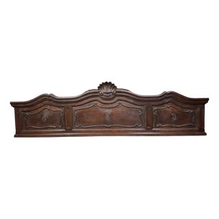 French Louis XV Style Carved Wooden Bed Pediment, 19th Century For Sale