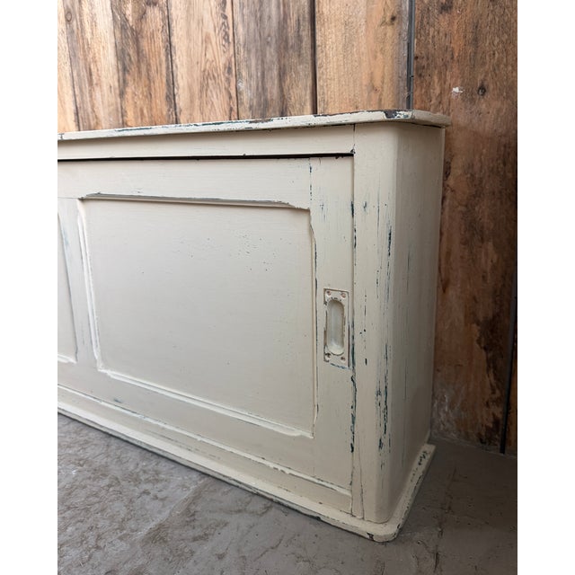 Vintage Patinated Cabinet with Sliding Doors, 1940s For Sale - Image 18 of 18