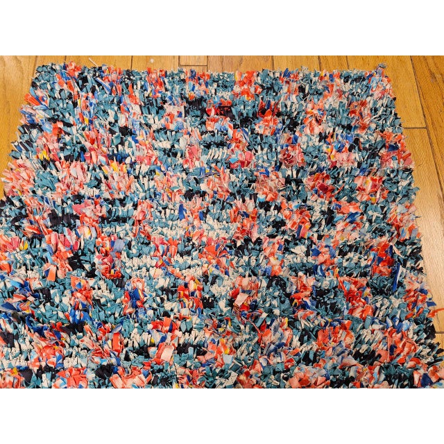 Textile Vintage Moroccan Boucherouite Shag Runner, Handwoven Wool & Cotton, 3' X 9' For Sale - Image 7 of 13