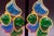 1980s 1980s Gripoix Blue and Green Abstract Dangle Earrings For Sale - Image 5 of 5