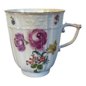 Antique 19th Century Meissen Porcelain Tall Cup for Tea or Coffee