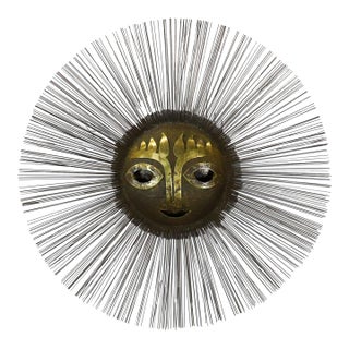 1970s Monumental Surreal Brutalist Sun Sculpture in Brass and Bronze by Emaus For Sale