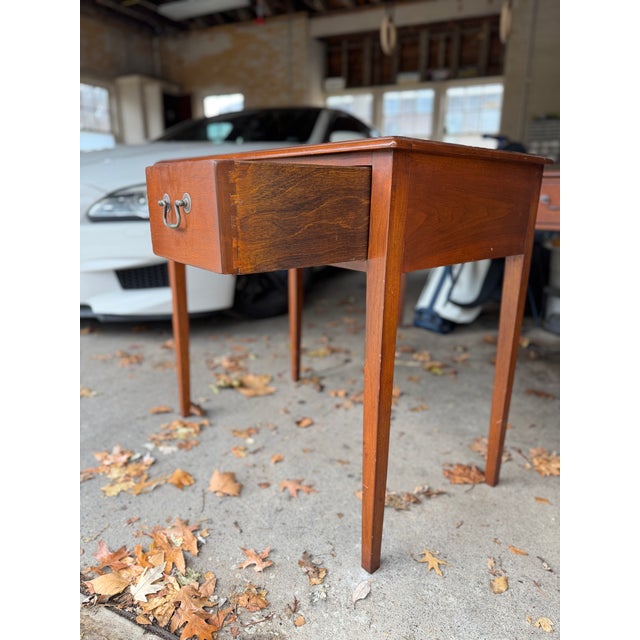 Burnt Umber Banks Coldstone Co. Cherry Console Tables (Pair) For Sale - Image 8 of 9