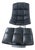 Authentic Knoll Studio-Jehs+Laub Pedestal Lounge & Ottoman-Black Leather/Silver Base For Sale
