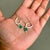 Art Deco 1.96ct Emerald Diamond Huggie Drop Earrings in 14k Yellow Gold- A Pair For Sale - Image 9 of 16