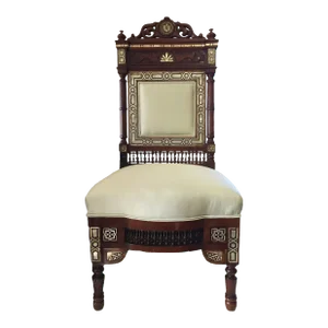 Rare 19th C Middle Eastern /Moorish Chair With Mother Pearl