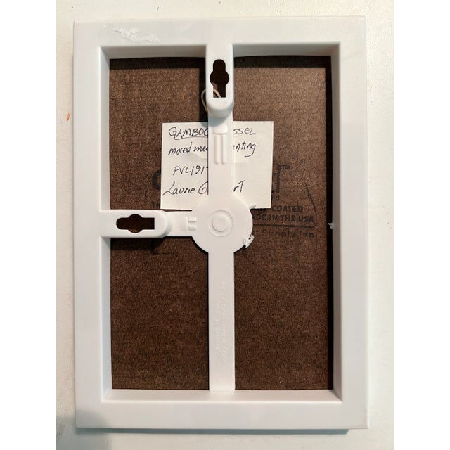 Contemporary Gamboge Vessel Painting, Framed For Sale - Image 4 of 4