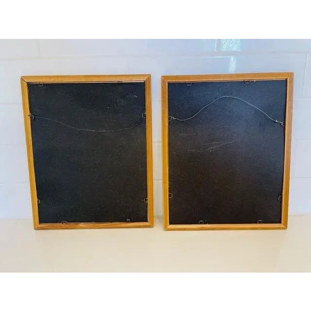 Mid 20th Century Original Bird Watercolors, Vintage, A Pair For Sale - Image 10 of 11