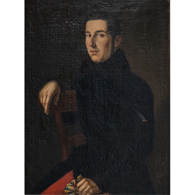 Biedermeier Artist, Portrait of a Young Man, Early 19th Century, Oil on Canvas For Sale - Image 12 of 12