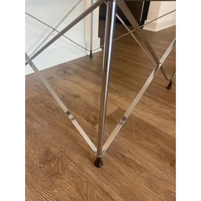 Metal 1970s Modernist Molecular Form Chrome & Glass Tables - A Pair For Sale - Image 7 of 9