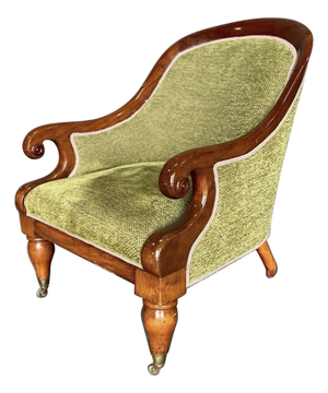 19th Century English Mahogany Library Chair