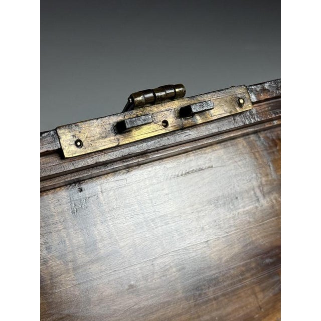 Antique Wood Strongbox, 1700s For Sale - Image 4 of 18