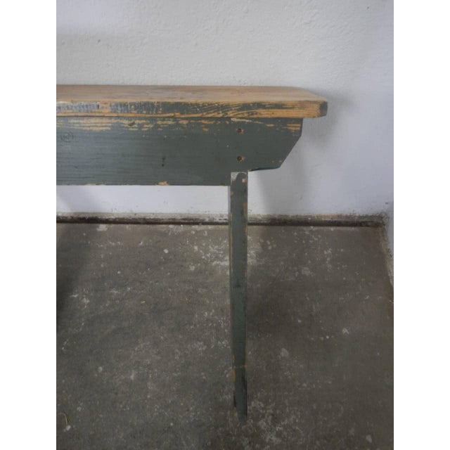 Wood Fir Wood Bench, 1970 For Sale - Image 7 of 8