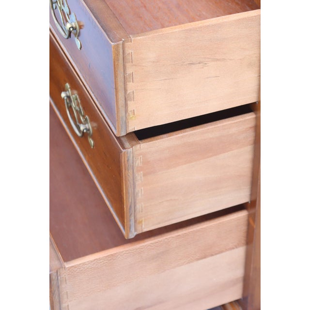 1960s Henredon Walnut Folio 10 Secretary Desk Double Hood For Sale - Image 9 of 11