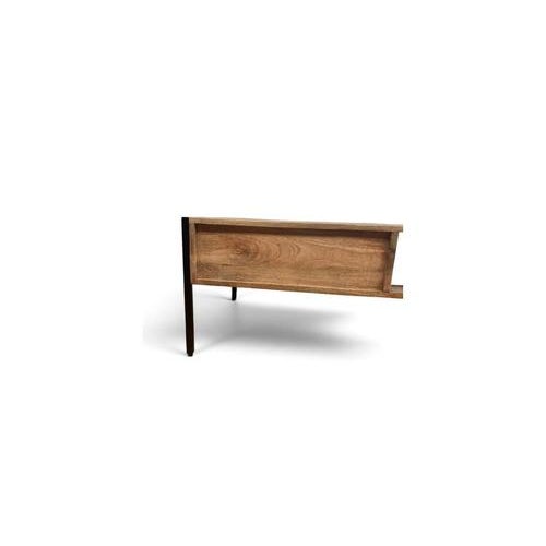 2000 - 2009 Industrial Coffee Table in Wood and Metal with Drawer, 1990s For Sale - Image 5 of 6