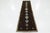 Hand-Knotted Modern Gabbeh Wool Runner – Dark Brown Tribal With Diamond Pattern For Sale - Image 4 of 7