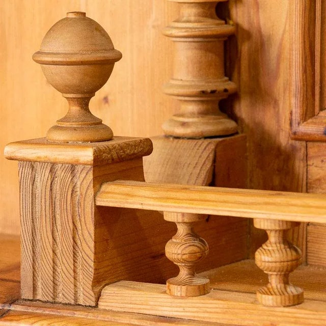 Late 19th Century Antique Pine Sideboard Buffet With Mirror For Sale - Image 5 of 11