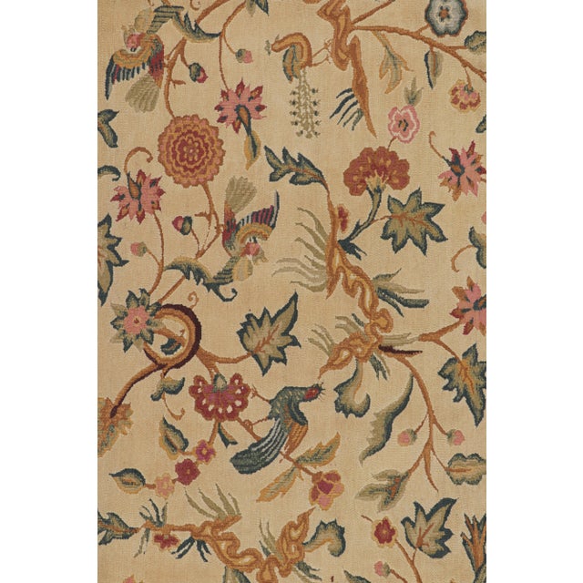 Traditional Rug & Kilim’s Tudor Style Rug in White With Beige-Brown Floral Patterns For Sale - Image 3 of 8