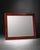 Large Red Wood Framed Rectangular Wall Mirror For Sale - Image 4 of 6
