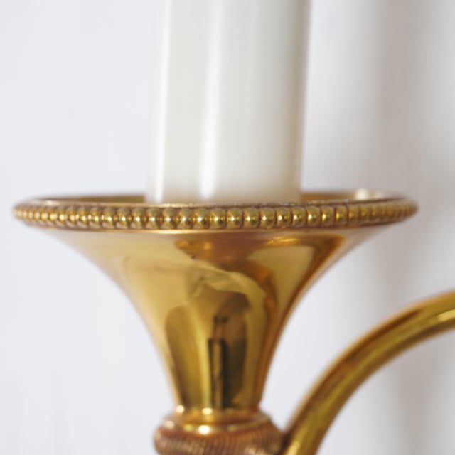 Brass Luminaire d'Art Hunter Horn Gilt Sconces, A Pair For Sale - Image 8 of 10