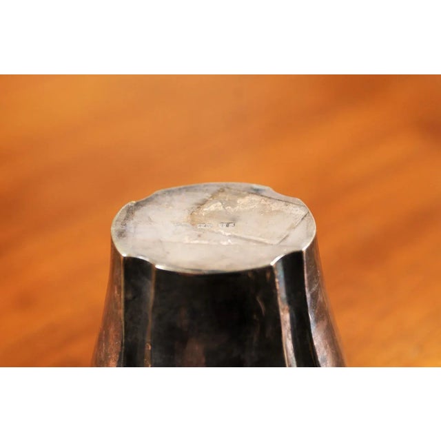 Mid 20th Century Petite English Electroplated Nickel on Silver Lidded Container with Flame Finial For Sale - Image 5 of 13