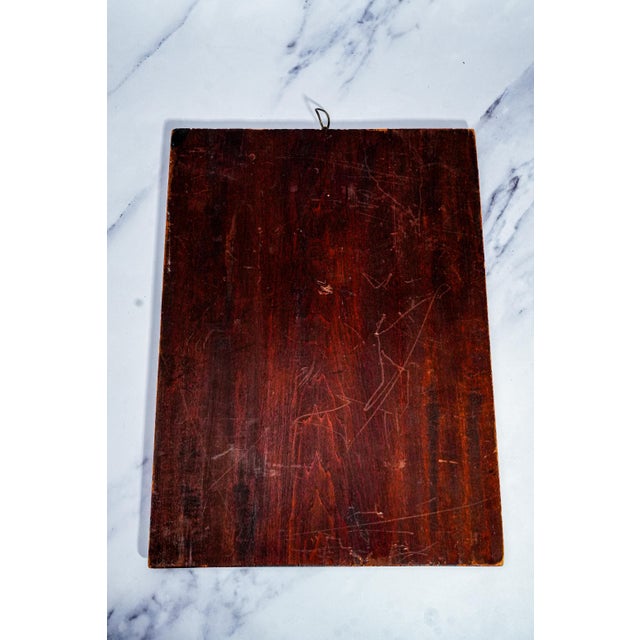 Distinguished Antique Heraldic Coat of Arms Plaque Hand-Made Painted Wood Armorial For Sale - Image 13 of 14